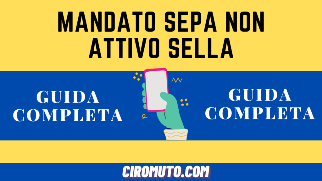 Mandato sepa non attivo sella