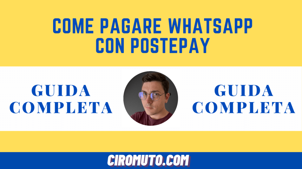 Come pagare whatsapp con postepay