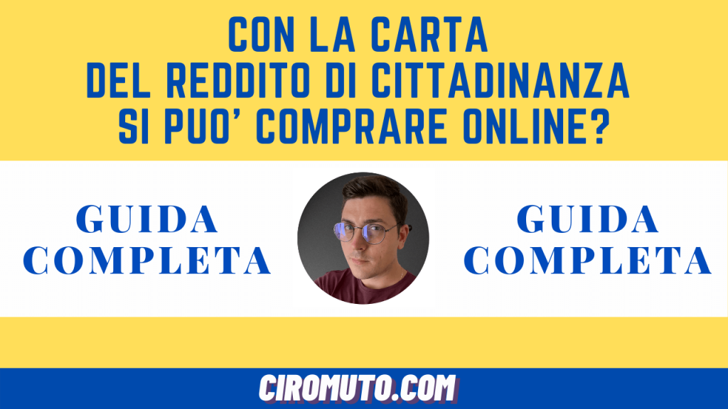 con la carta del reddito di cittadinanza si può comprare online