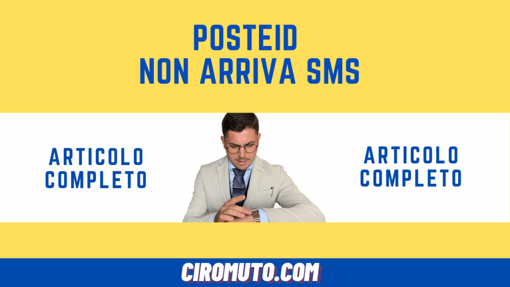 Posteid non arriva sms