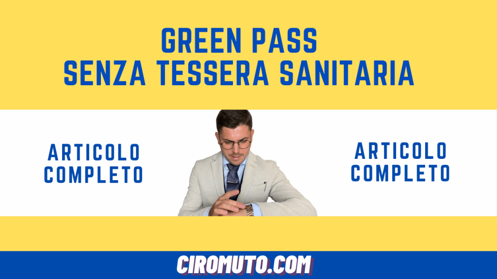 green pass senza tessera sanitaria