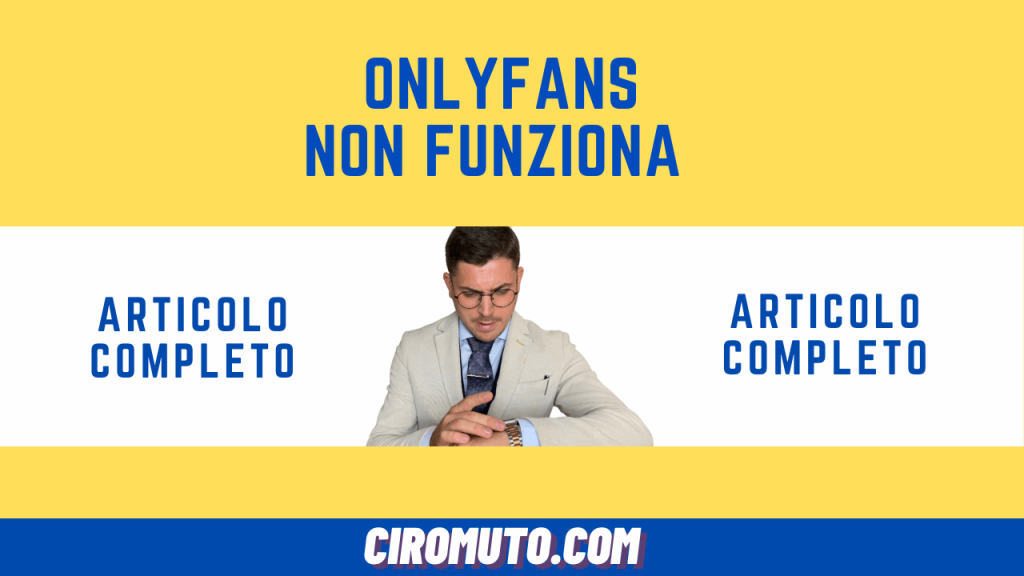 onlyfans non funziona