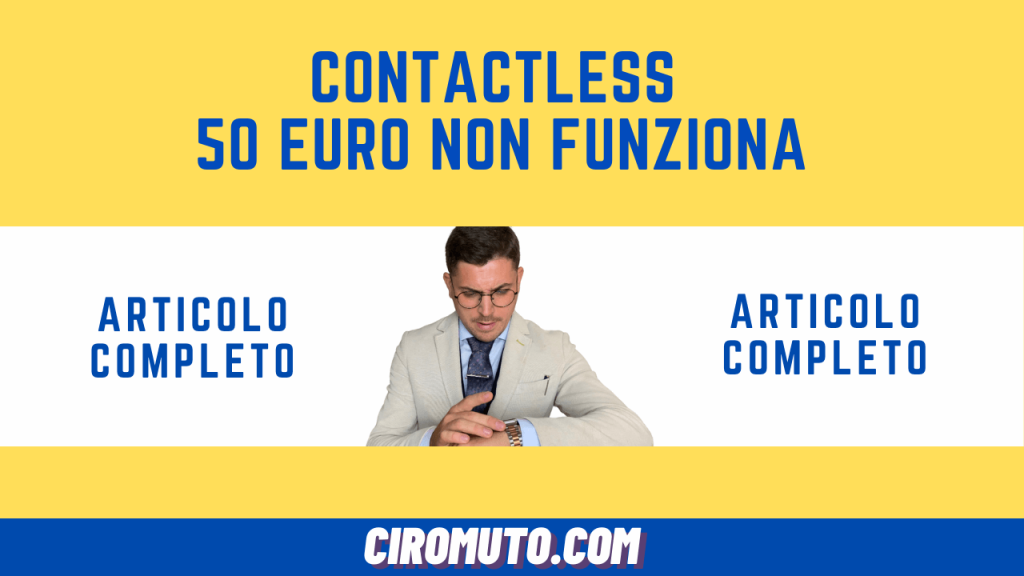 contactless 50 euro non funziona