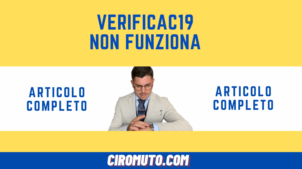 verificac19 non funziona