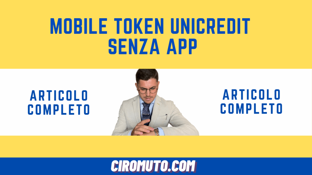 mobile token unicredit senza app