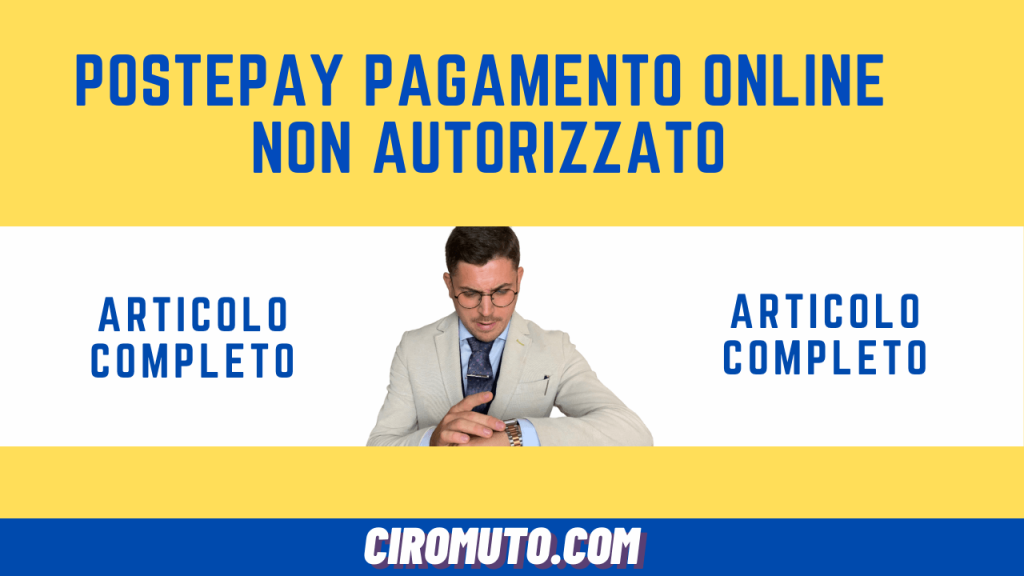 postepay pagamento online non autorizzato