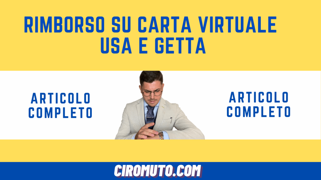 rimborso su carta virtuale usa e getta