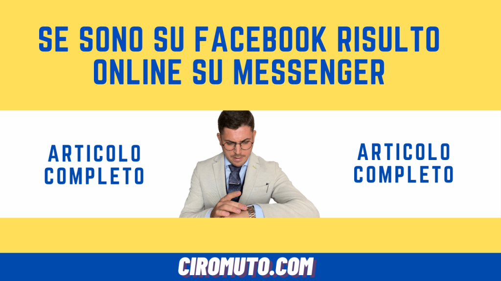 se sono su facebook risulto online su messenger