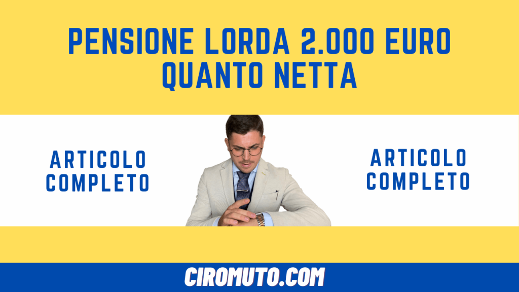 pensione lorda 2.000 euro quanto netta