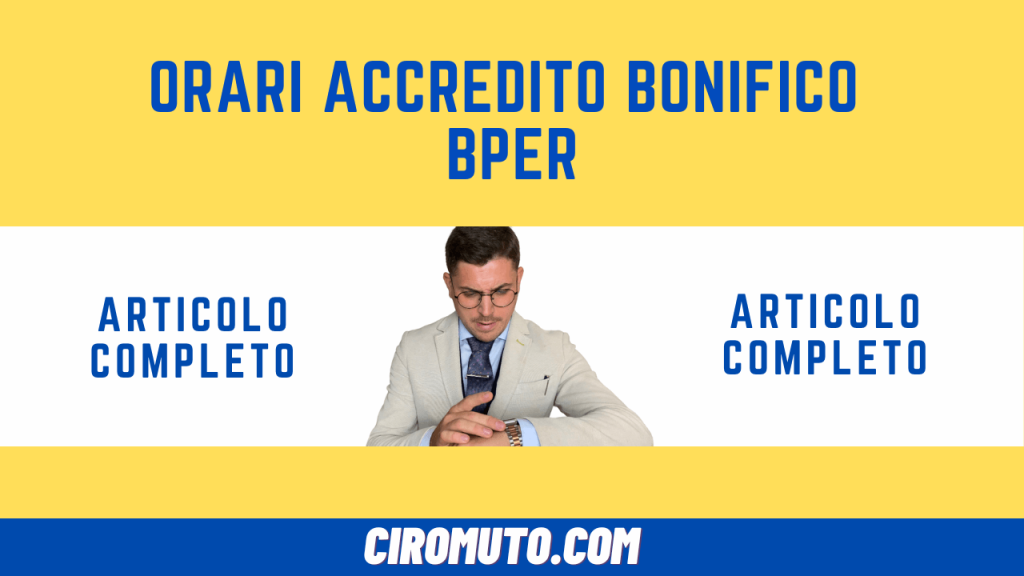 orari accredito bonifico bper