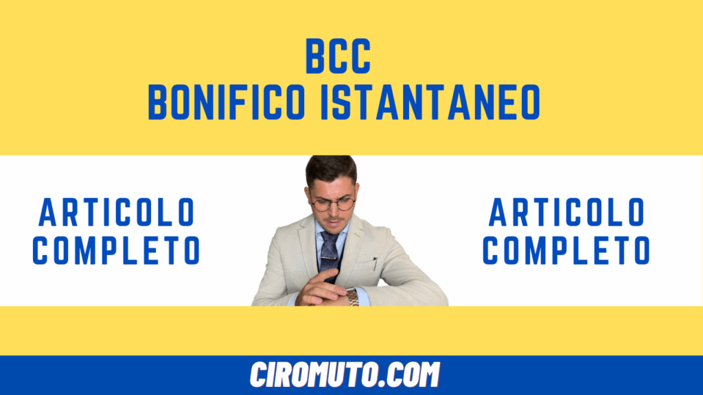 bcc bonifico istantaneo