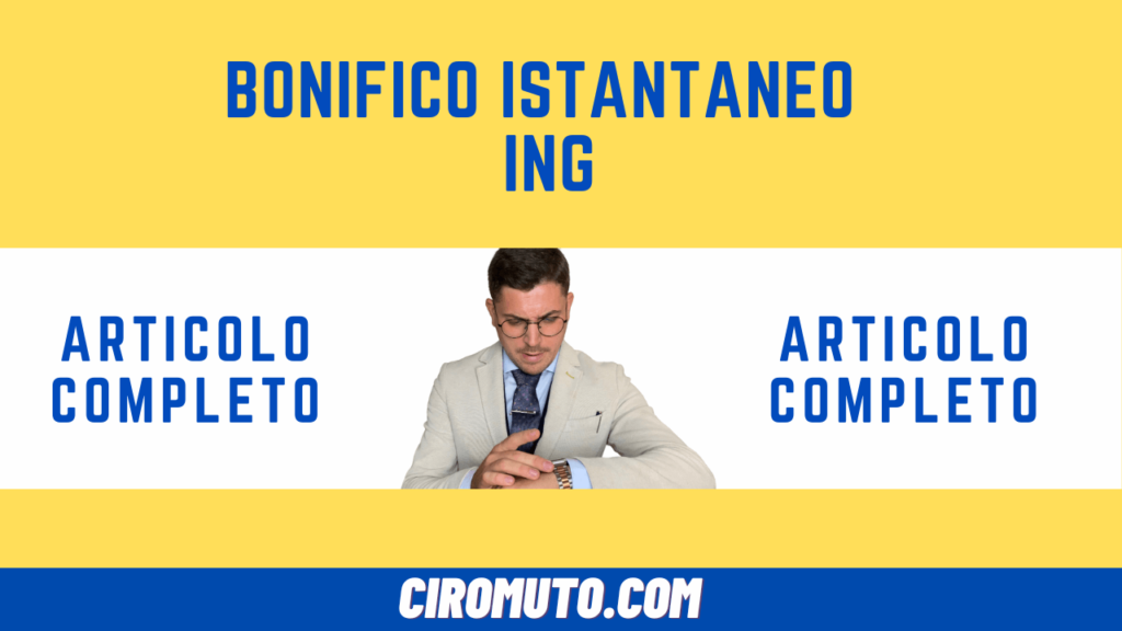 bonifico istantaneo Ing