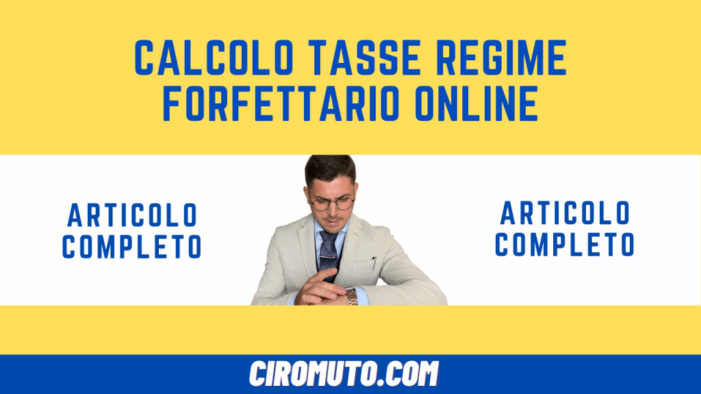 calcolo tasse regime forfettario online