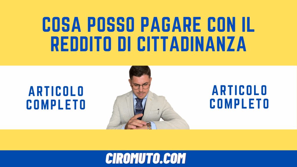 cosa posso pagare con il reddito di cittadinanza