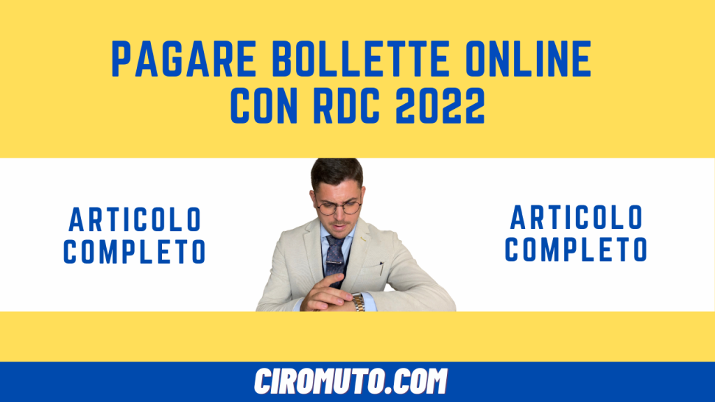 pagare bollette online con rdc 2022