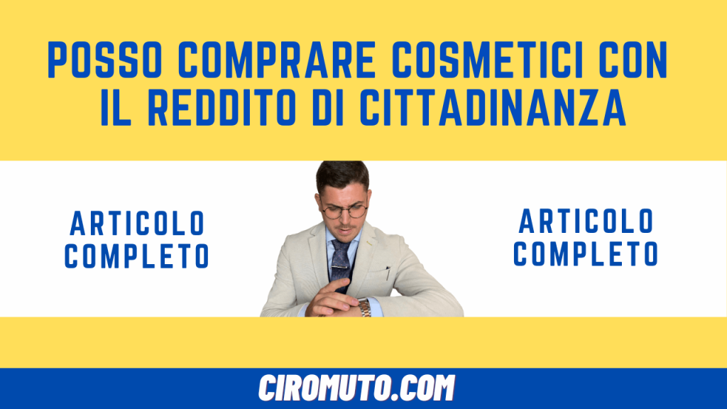 posso comprare cosmetici con il reddito di cittadinanza