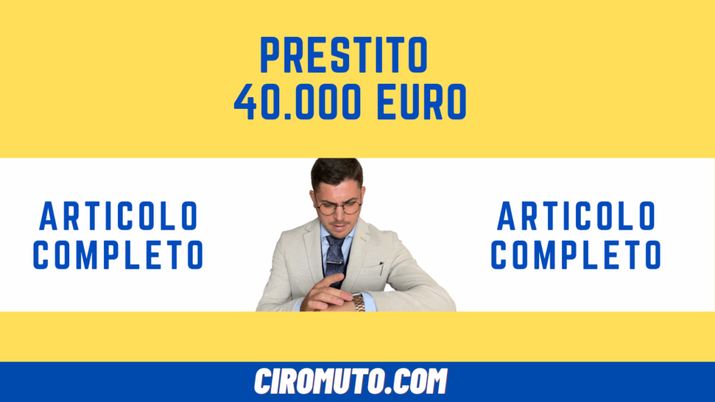 prestito 40000 euro