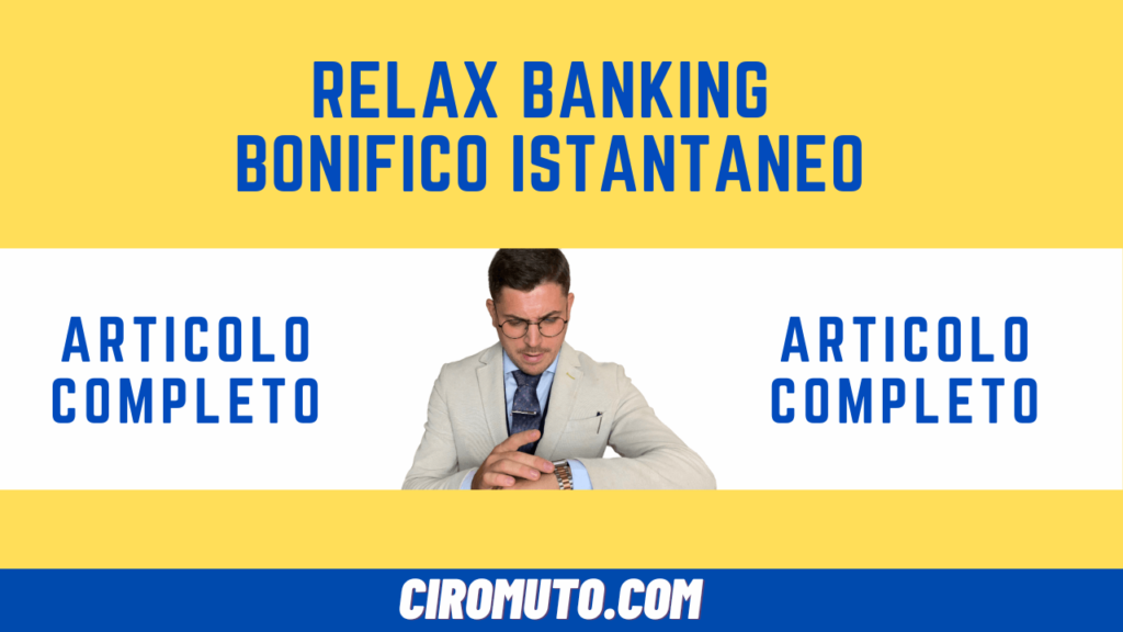 relax banking bonifico istantaneo