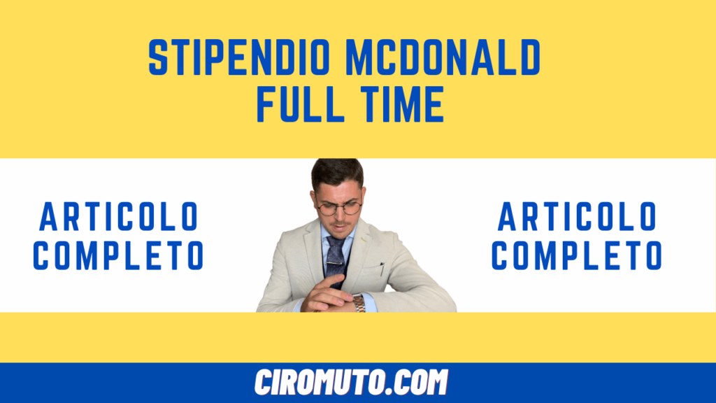 stipendio mcdonald full time