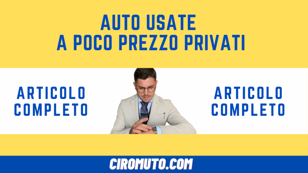 auto usate a poco prezzo privati