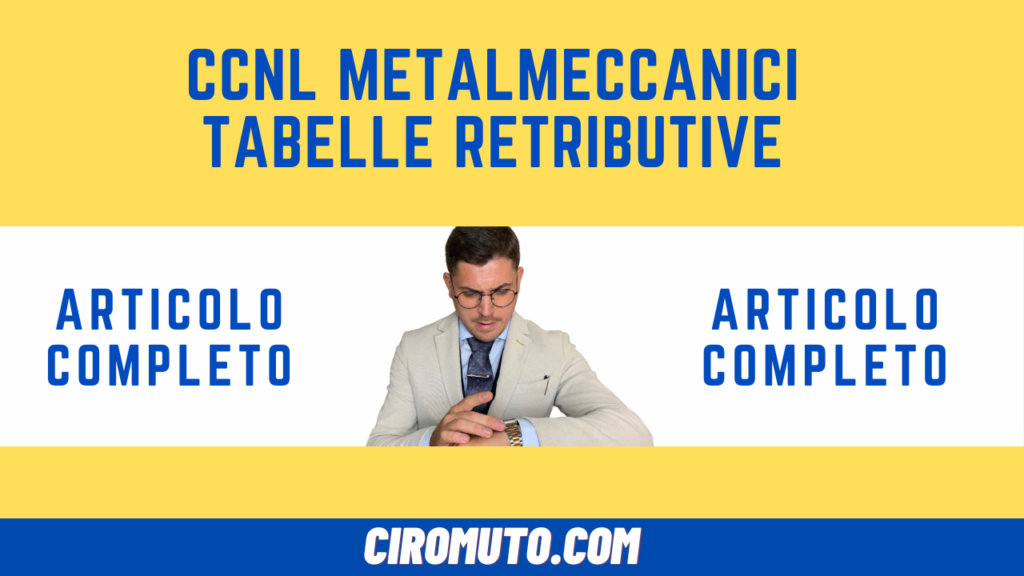 ccnl metalmeccanici tabelle retributive