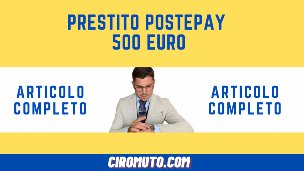 prestito postepay 500 euro
