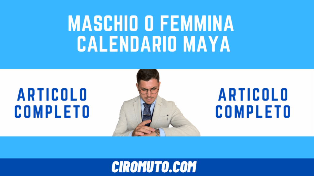 maschio o femmina calendario maya