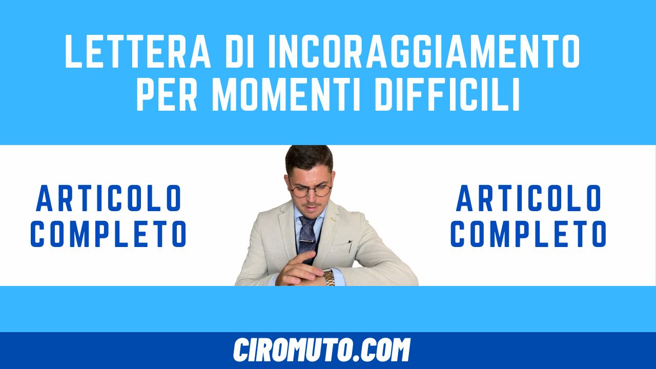 lettera di incoraggiamento per momenti difficili