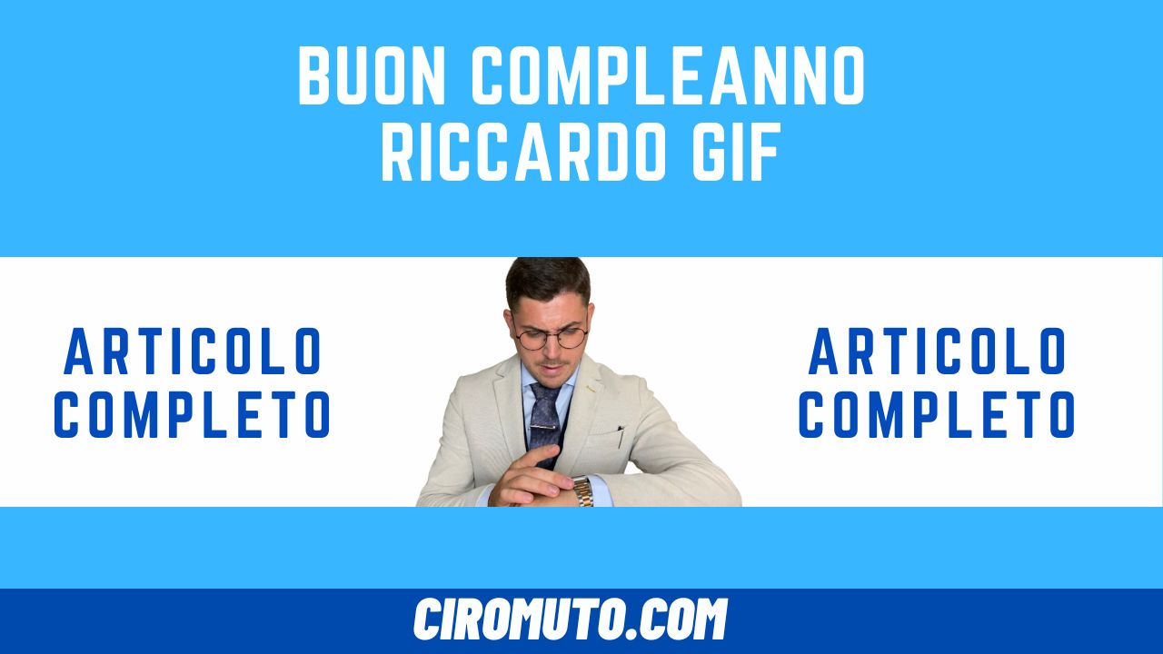 Buon Compleanno Riccardo GIF