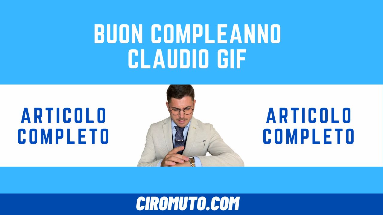 Buon Compleanno Claudio GIF
