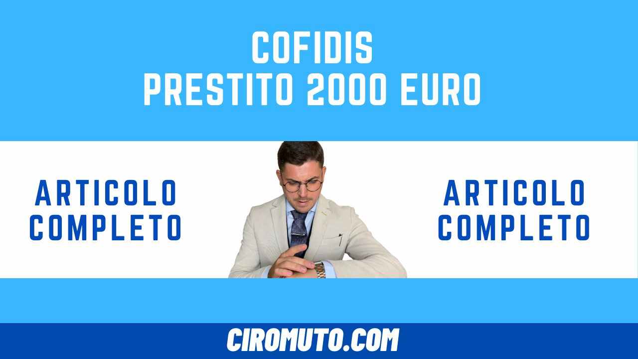 Cofidis Prestito 2000 euro