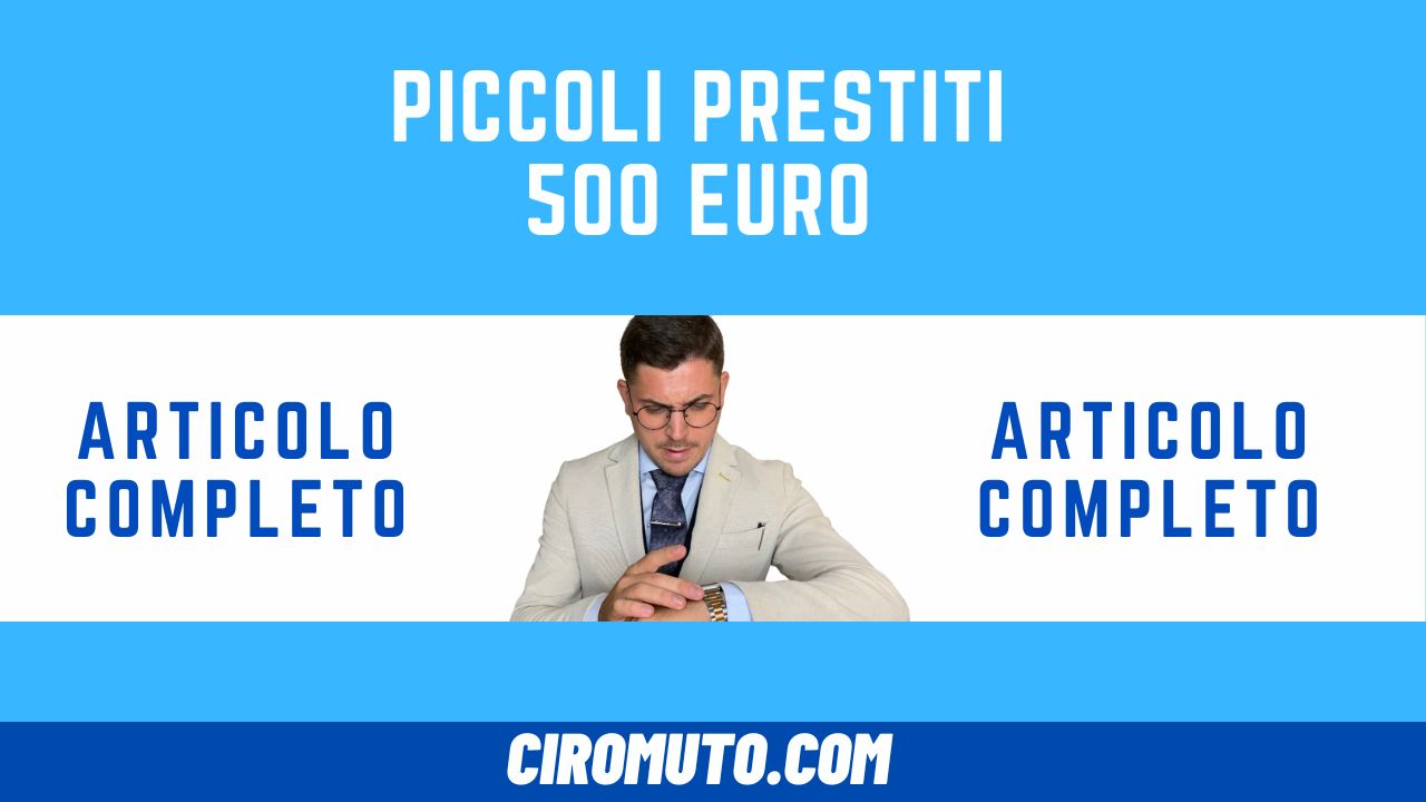 Piccoli prestiti 500 euro