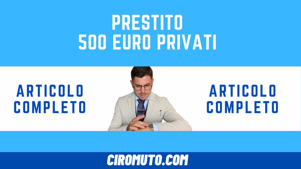 Prestito 500 euro privati