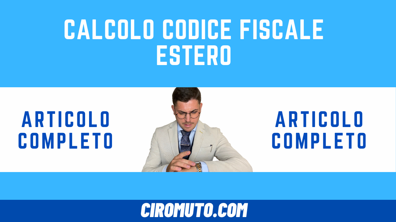 calcolo codice fiscale estero