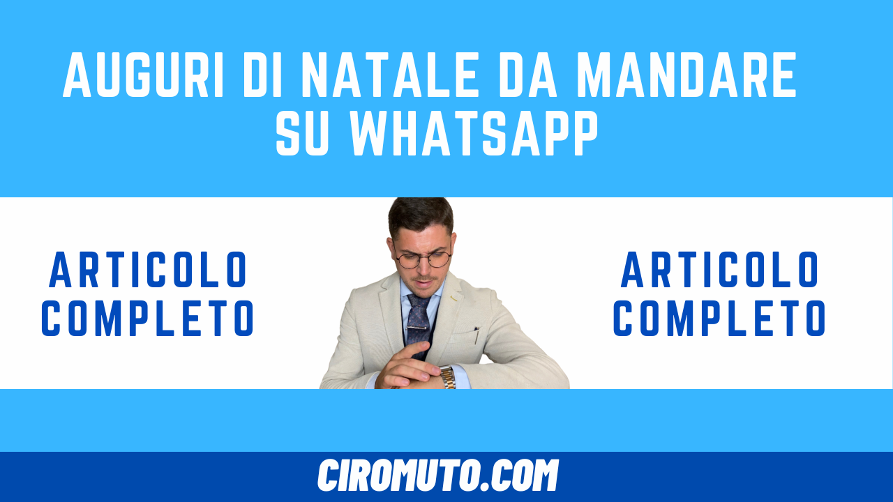 auguri di natale da mandare su whatsapp