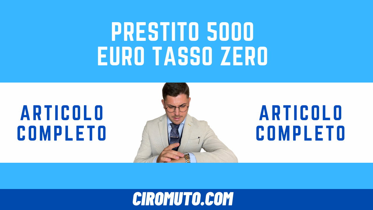 Prestito 5000 euro tasso zero
