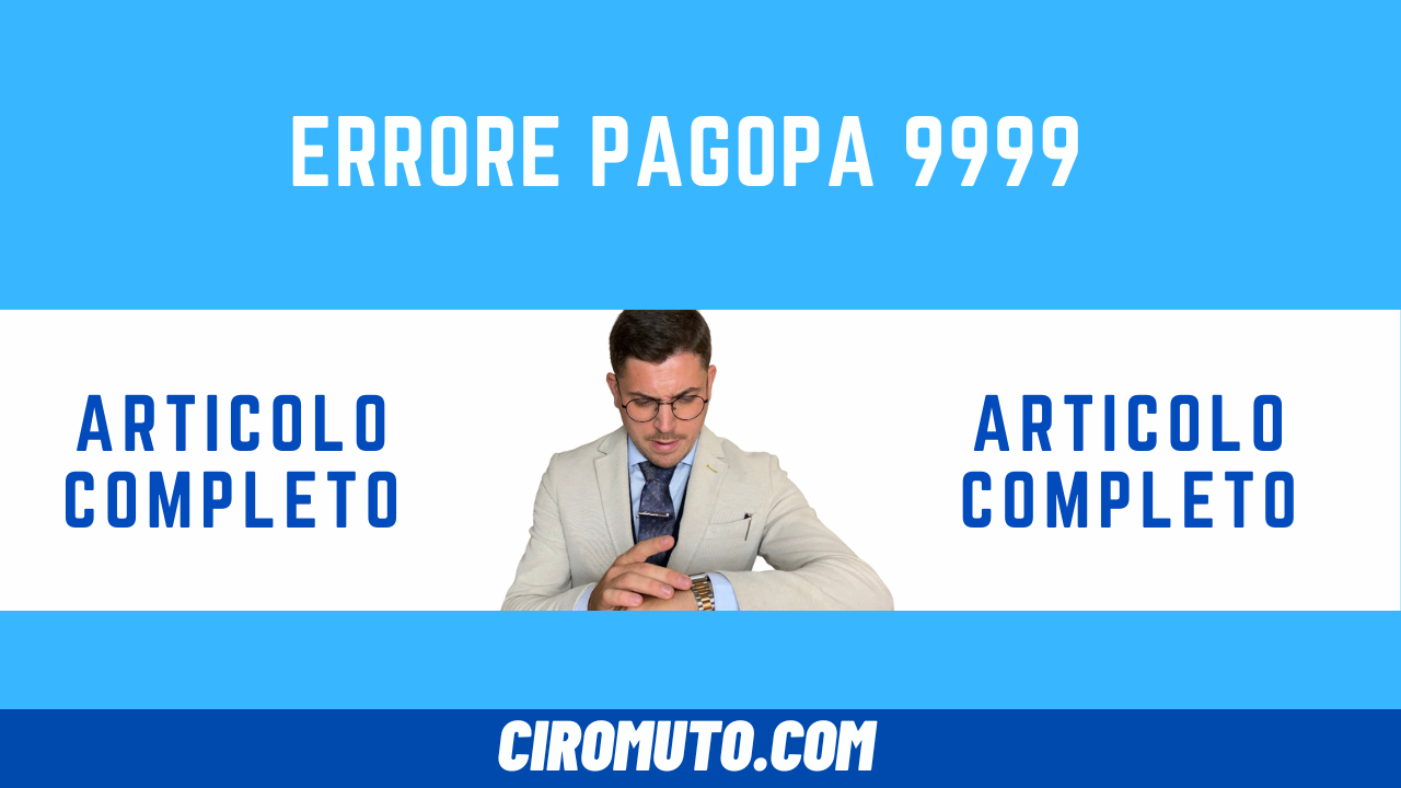 errore pagopa 9999